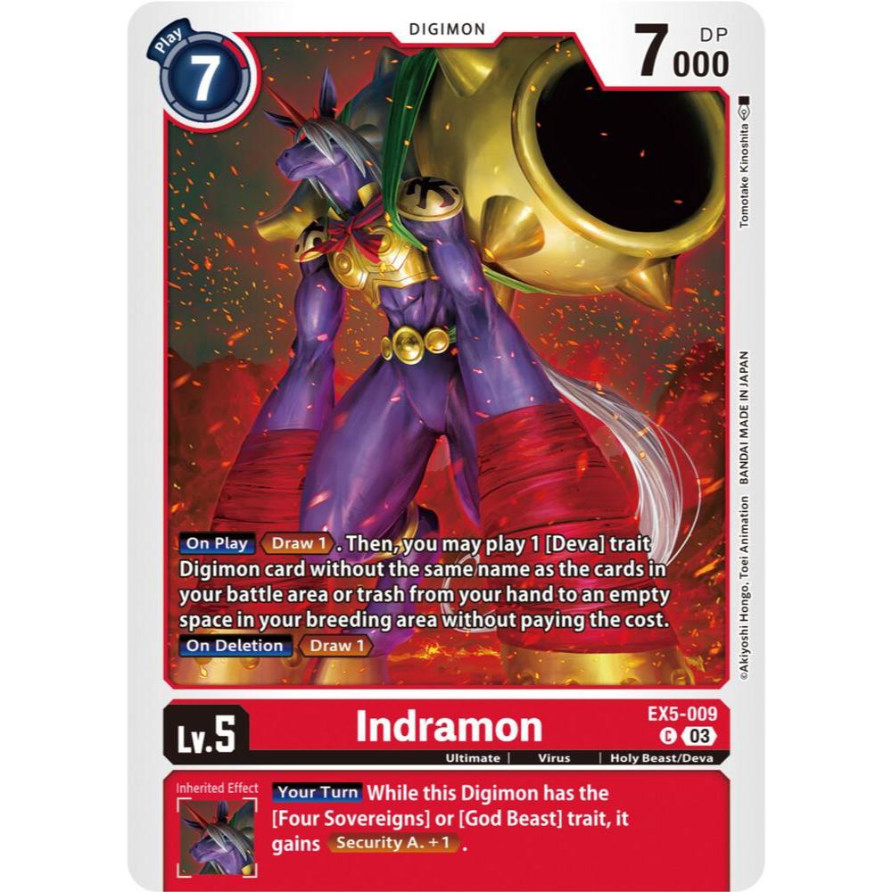 Digimon Card Code EX5-009 - Indramon - Digimon - Common