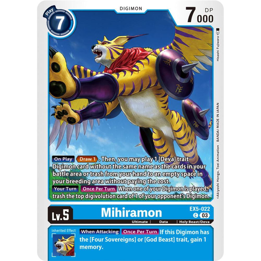 Digimon Card Code EX5-172 - Mihiramon - Digimon - Common