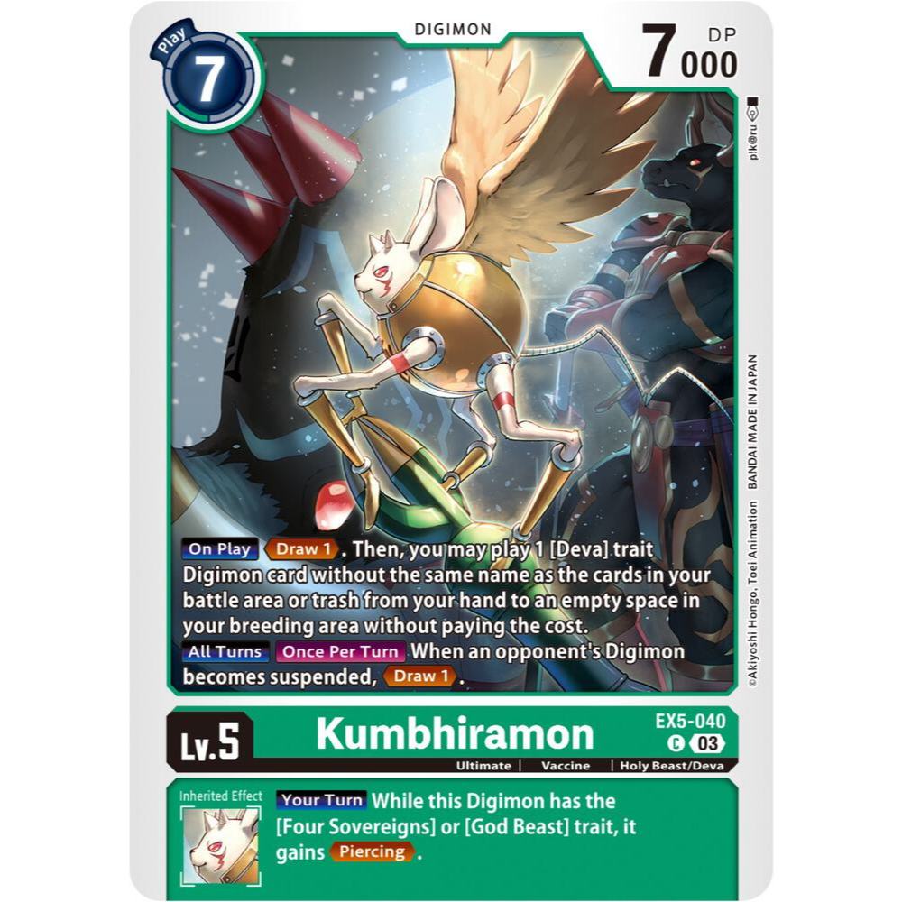 Digimon Card Code EX5-040 - Kumbhiramon - Digimon - Common