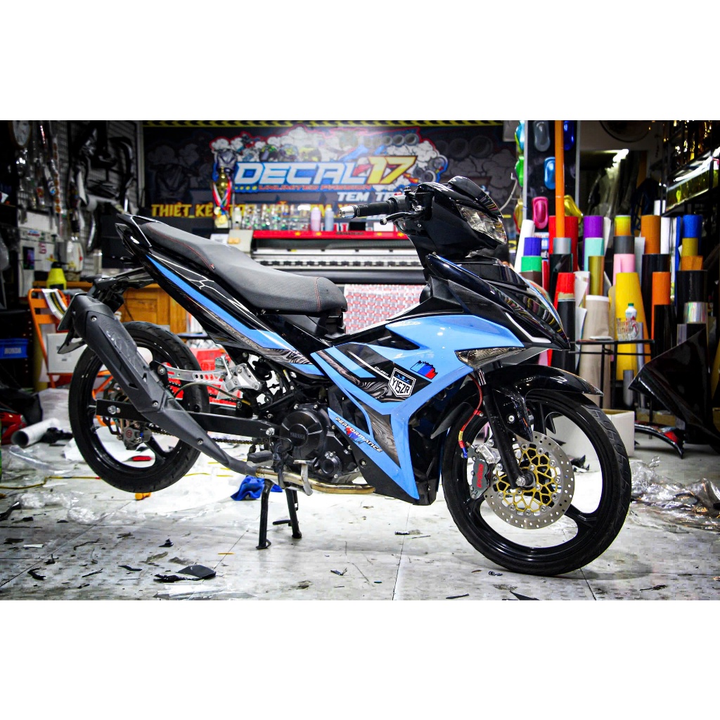 EXCITER 150 Y15ZR BLUE BLUE BLUE DECAL 3-LAYER กันน้ําสูง ADHESIVE