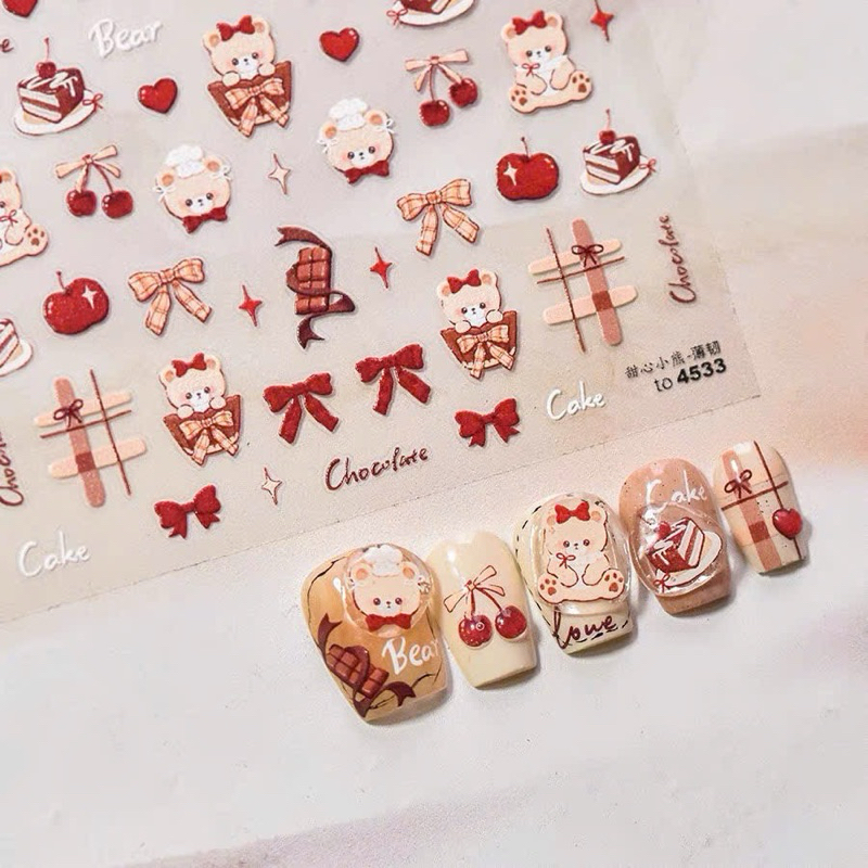 LUCKY BEAR 5D FLOATING STICKER (4533)