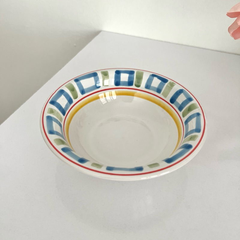 | เซรามิกญี่ปุ่นมือ2 | ขอบเพ้นท์มือ 18x5.5ซม