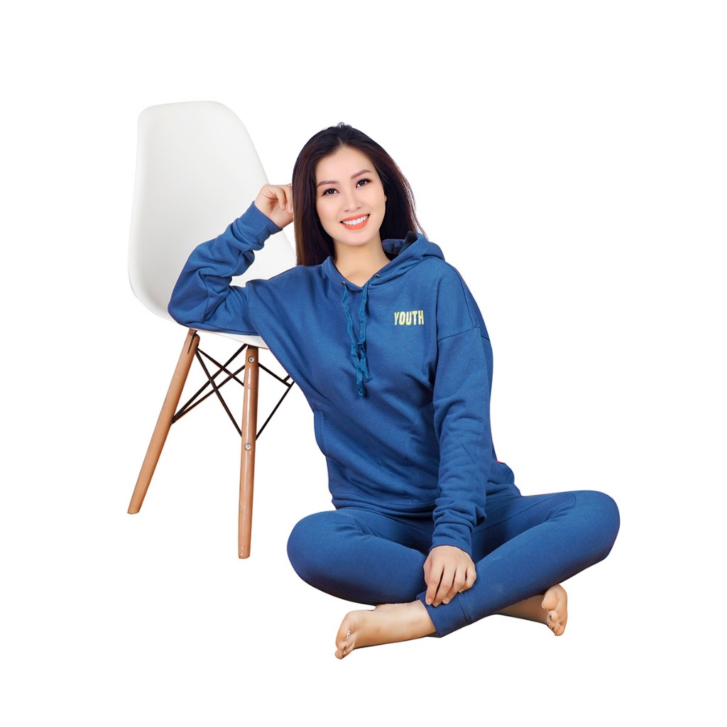 ชุดกีฬาผู้หญิง PALTAL กางเกงขายาวแขนยาวทําจากผ้าฝ้าย cvc เย็นเกล็ดปลาขาปูทอ 403p 3191