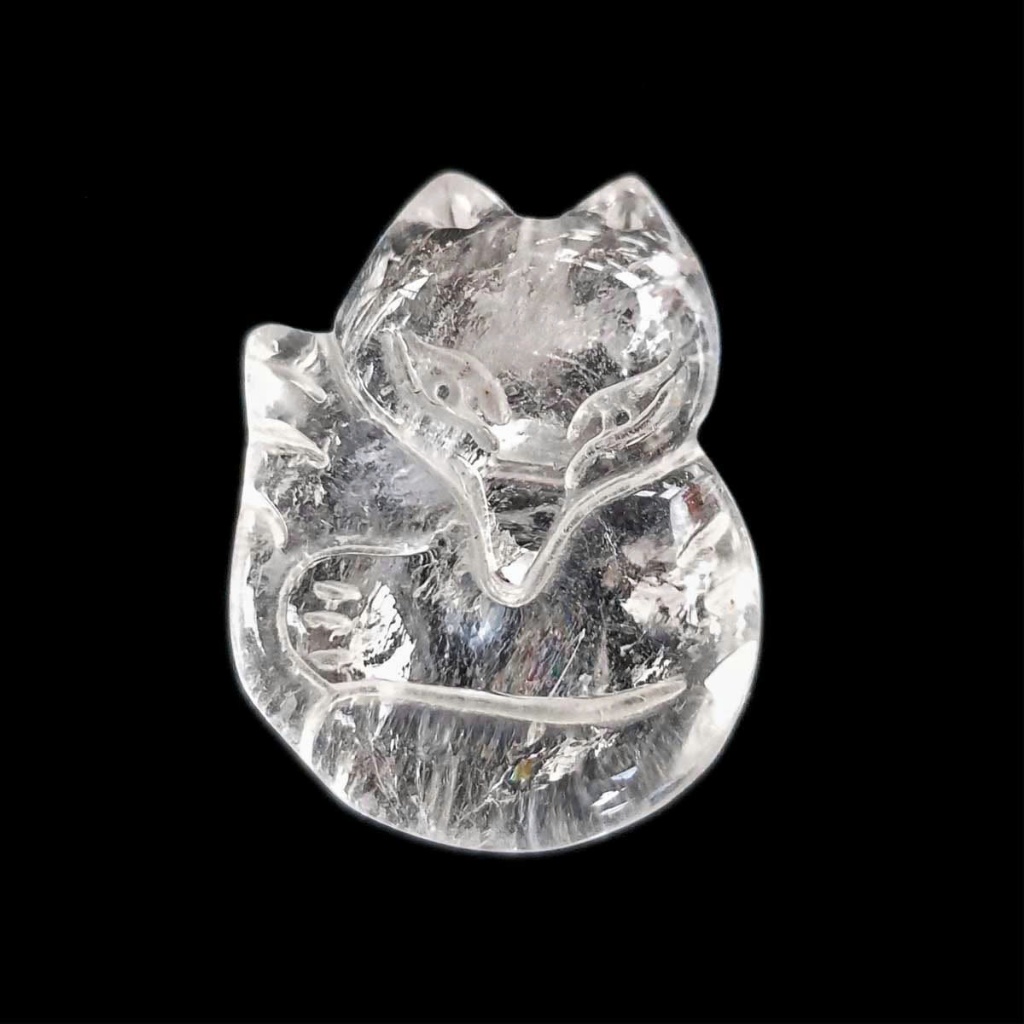 [ จี้ ] White Quartz Fox - แถมสายฟรี