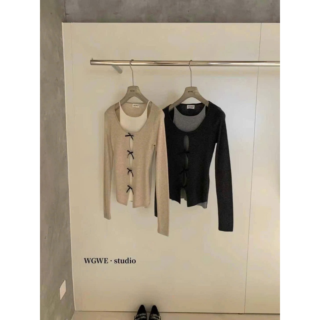 เสื้อสเวตเตอร์โบว์ Wgwe