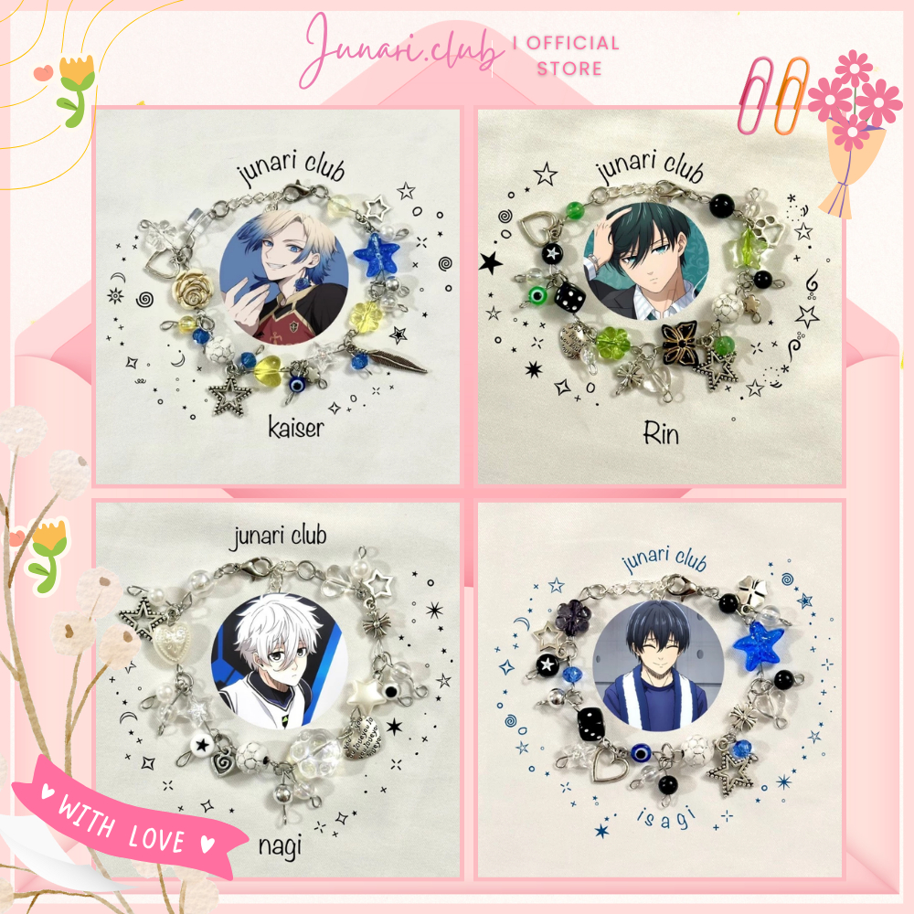 สร้อยข้อมือ Handmade Blue Lock - สร้อยข้อมือคู่ Group - สโมสร Junari