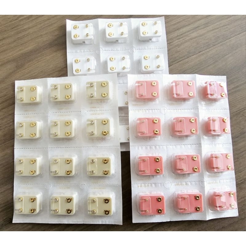 (STUDEX) แพ็ค 12 คู่ สําลีแผ่นแท้ รหัส 204y, 204w