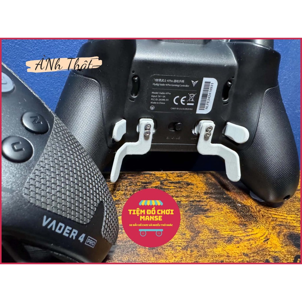 ชุดปุ่มรองรับไม้พายตามหลักสรีรศาสตร์สําหรับตัวควบคุม Flydigi Vader 3 และ Vader 4 Pro