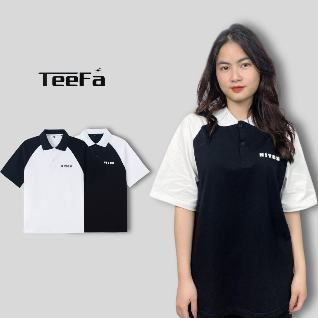เสื้อโปโล Unisex APL01, TEEFA เสื้อโปโลผ้าฝ้ายสุดเท่ Menswear Top พร้อมเสื้อคอปก