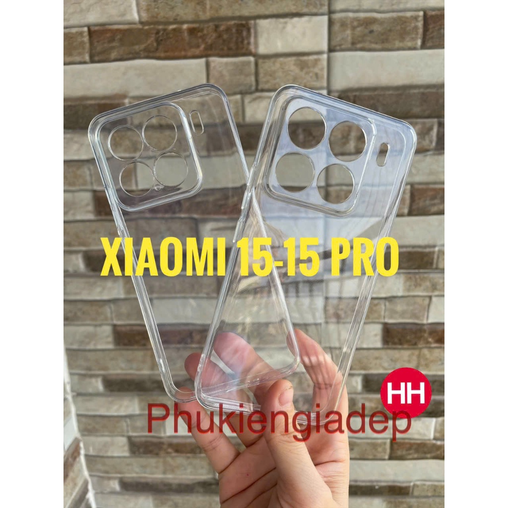 GOR Xiaomi 15, Xiaomi 15 Pro, Xiaomi 15 Ultra เคสยืดหยุ่นโปร่งใส, ป้องกันกล้อง