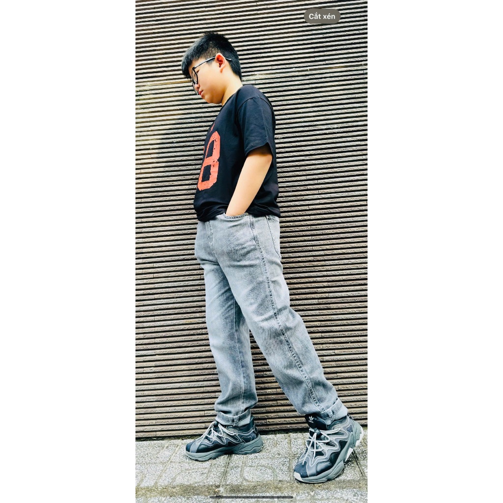 71824ก เสื้อยืดผู้ชายพิมพ์ลายตัวเลขสีดํา