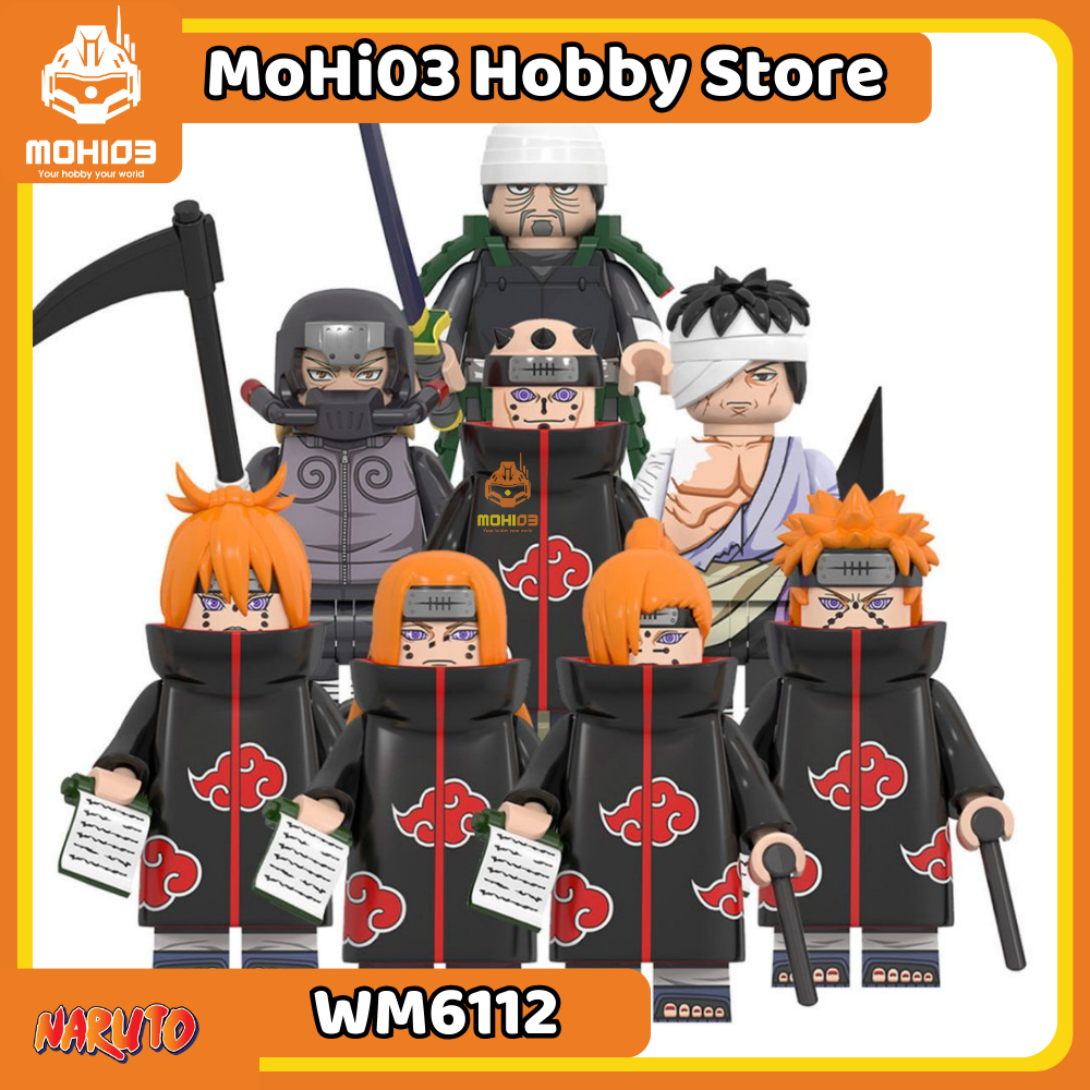 Naruto รุ่น WM6112 - อะนิเมะ Minifigure Assembly Model Naruto Pain Danzou Hanzo - Mohi03