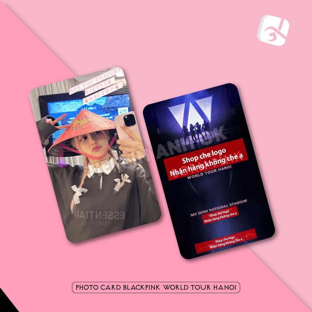 Photocard ROSE (P1) BLACKPINK World Tour Hanoi - Sizr 5.5x9ซม.