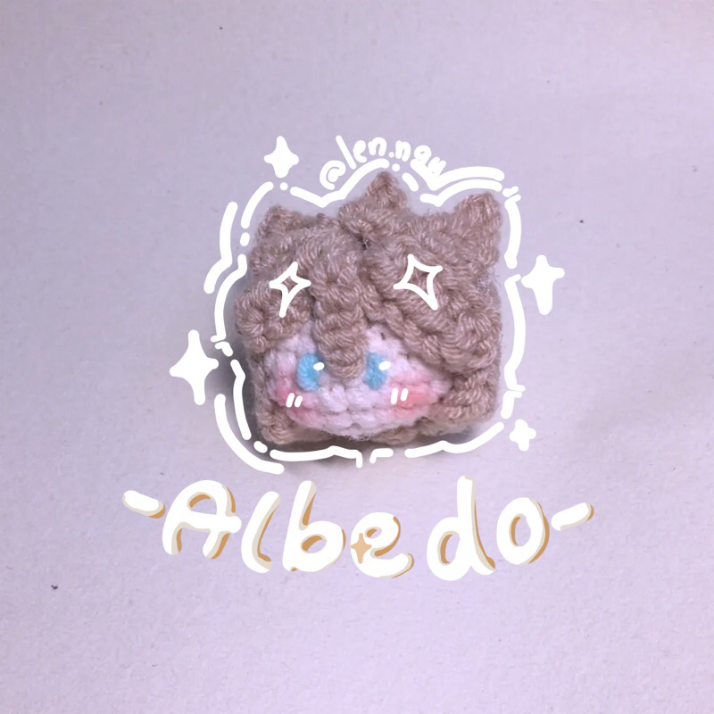 [ ALBEDO ] พวงกุญแจขนสัตว์โมจิ Albedo Genshin Impact