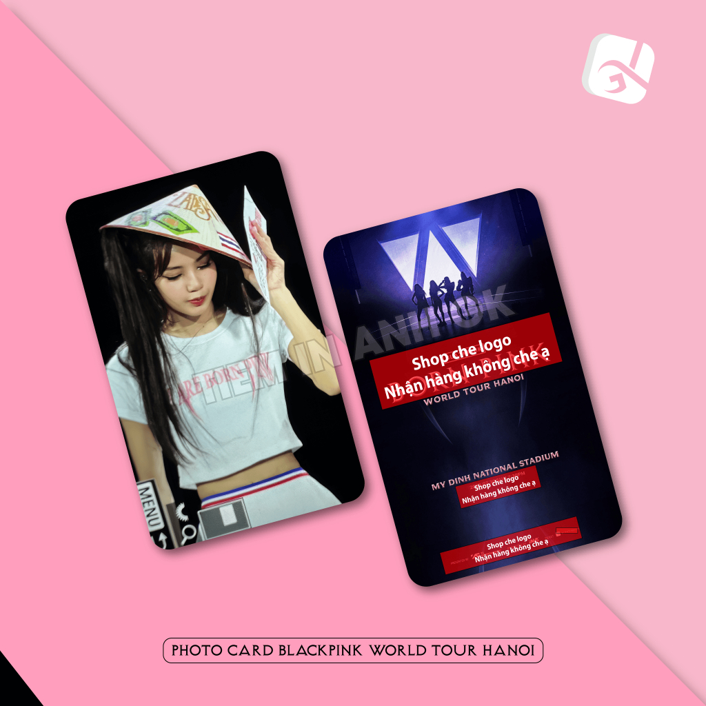 Photocard LISA BLACKPINK World Tour Hanoi - ขนาด 5.5x9ซม.