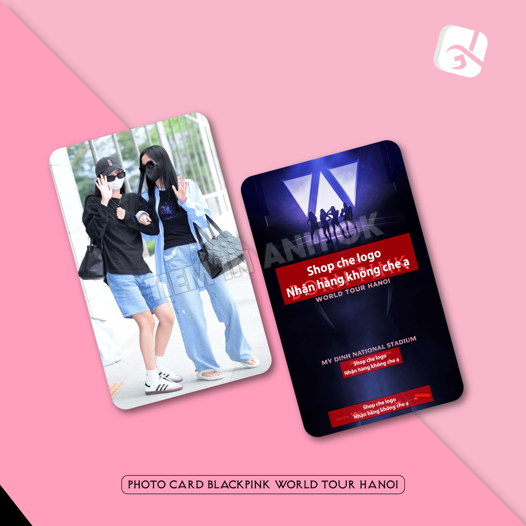 BLACKPINK World Tour Hanoi Group Photocard - ขนาด 5.5x9ซม