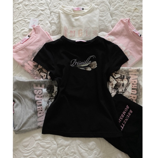 งานพิมพ์ลาย Baby TEE| เสื้อยืดเด็กทารกผู้หญิงคอปกสูง| ทรงเข้ารูป