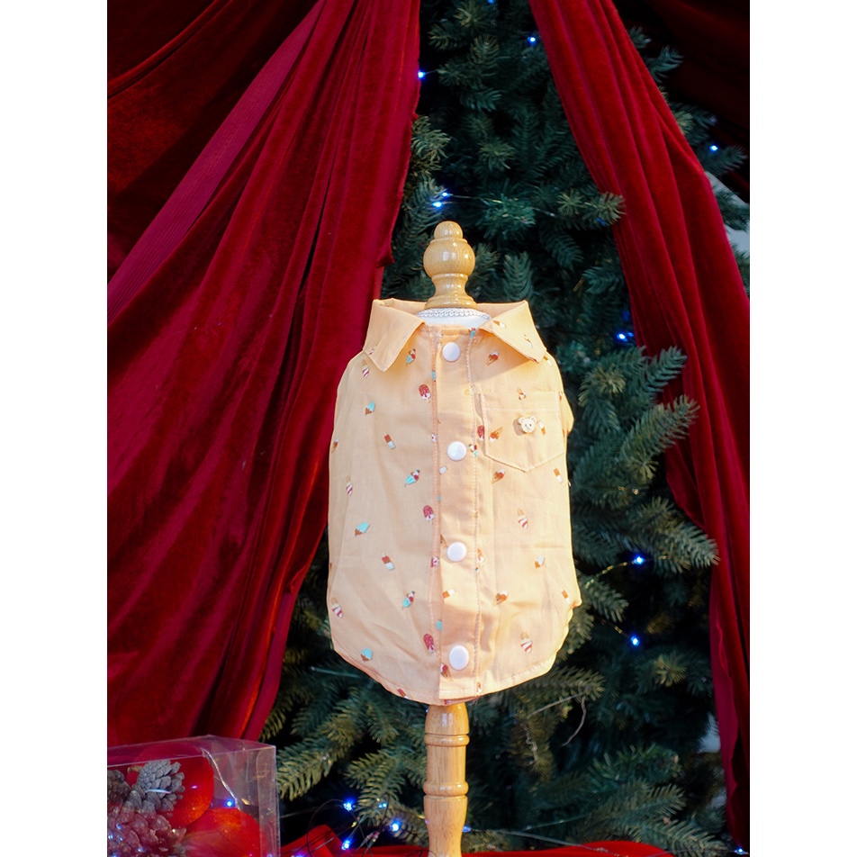 เสื้อ PET PATTERN - ORANGE ICE CREAM TREE PATTERN