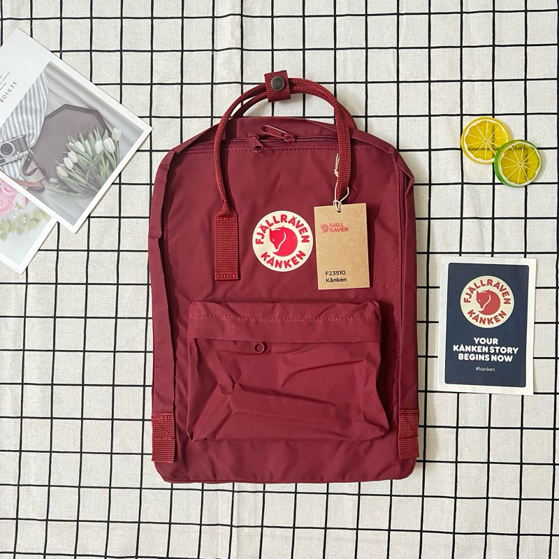 [ของแท้] Kanken Classic Ox Red Backpack (ออธ) - แล็ปท็อป 13-14 นิ้ว