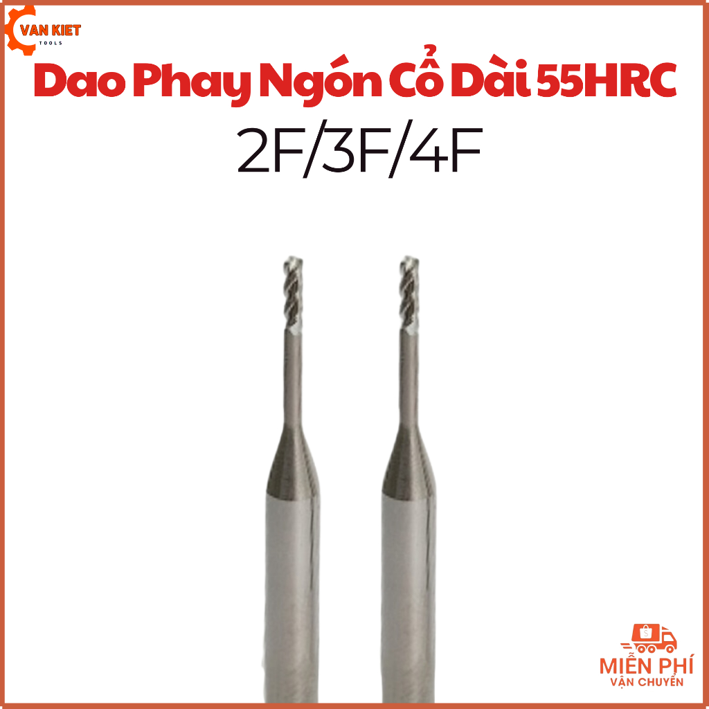 D1-D4 โรงสีปลายคอยาว 4F 55HRC เหล็ก