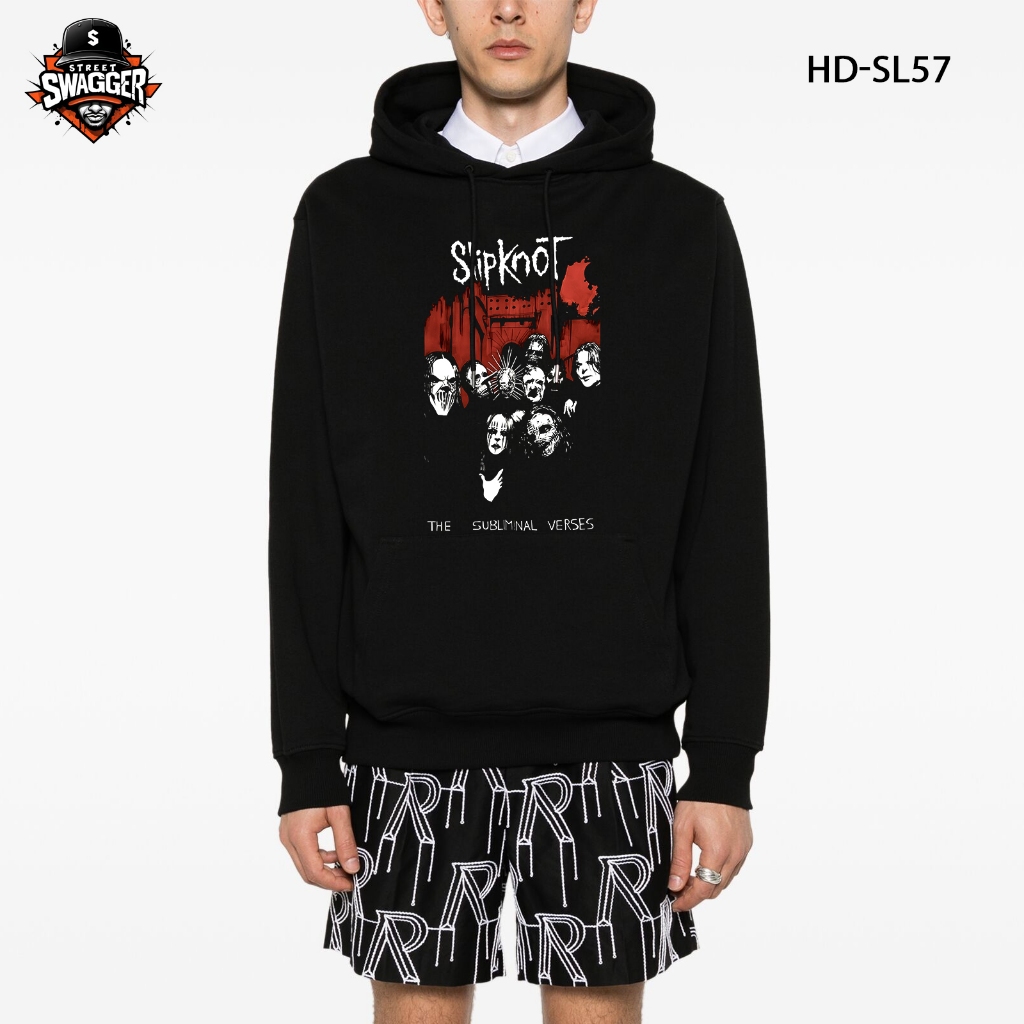 เสื้อฮู้ด Street Swagger สายโลหะหนักอเมริกัน โลโก้ Slipknot HD-SL57