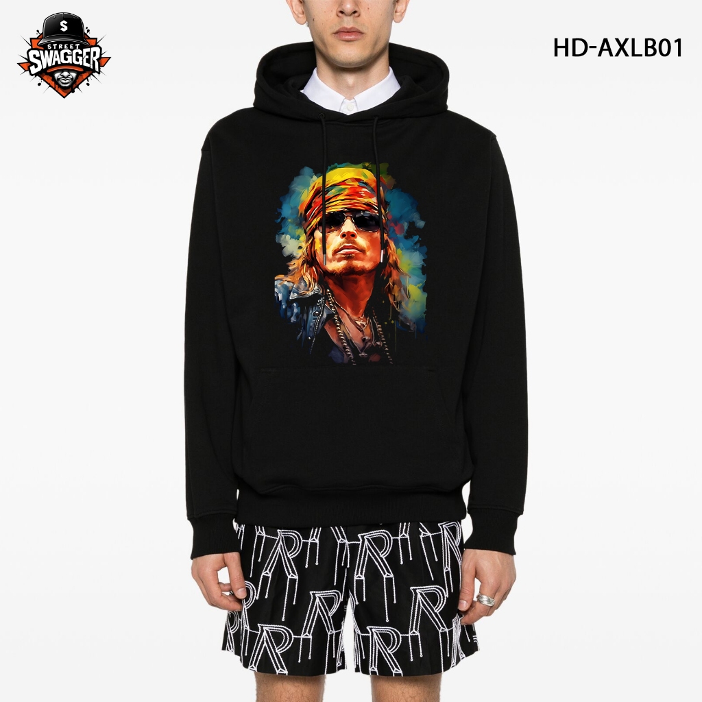เสื้อฮู้ด Street Swagger Fox Fur เสื้อนักร้อง Axl Rose HD-AXLB01