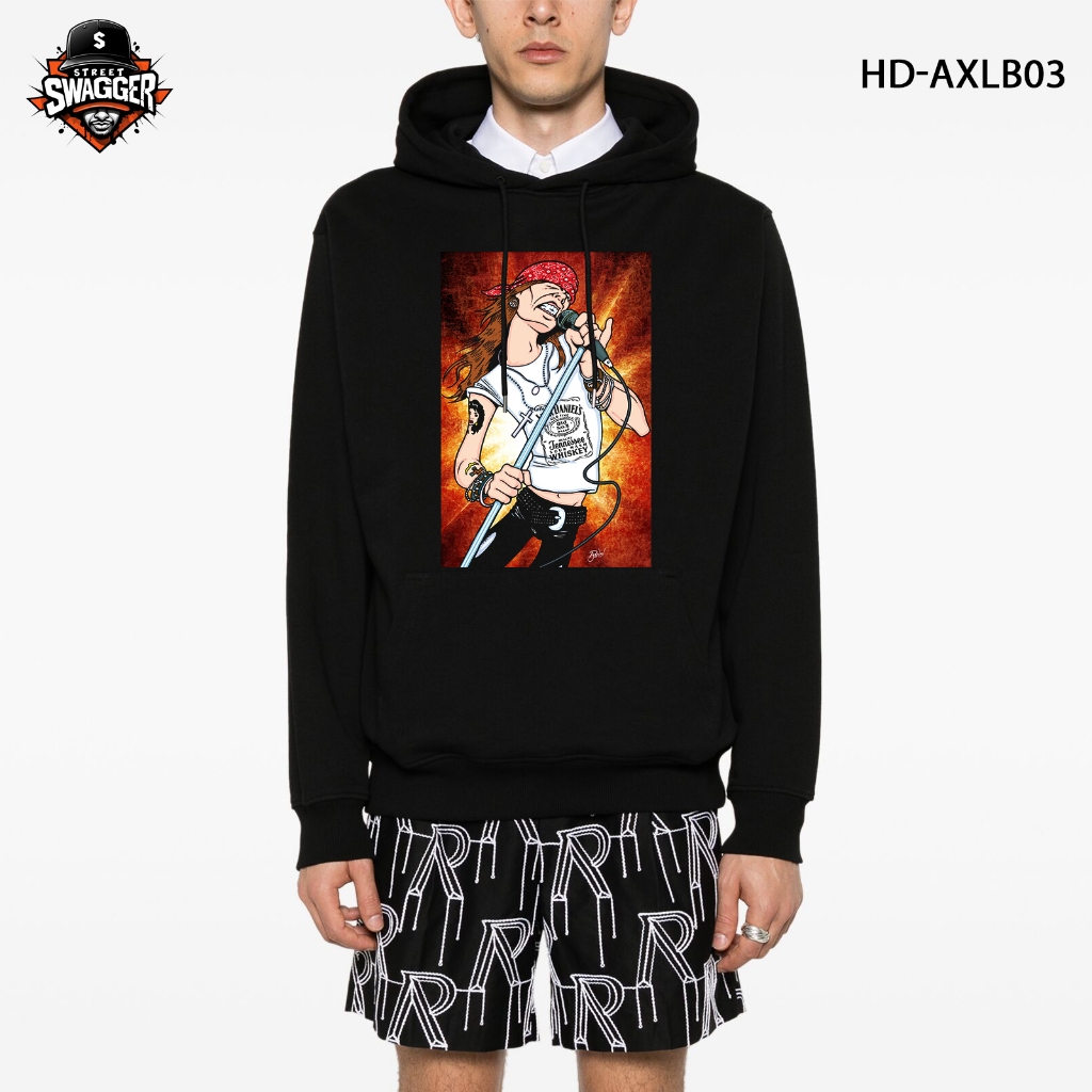 เสื้อฮู้ด Street Swagger Fox Fur เสื้อนักร้อง Axl Rose HD-AXLB03