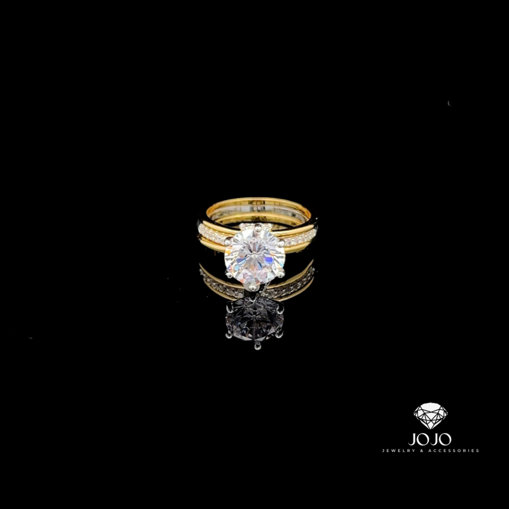 N936 แหวนผู้หญิง 3-in-1 หิน CZ บุคลิกภาพหรูหรา JOJO