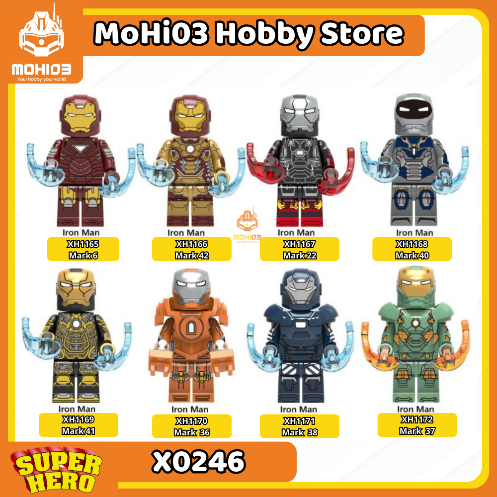 Ironman Minifigure Model - Iron Man Super Hero Marvel X0246 Assembly Model - Mohi03