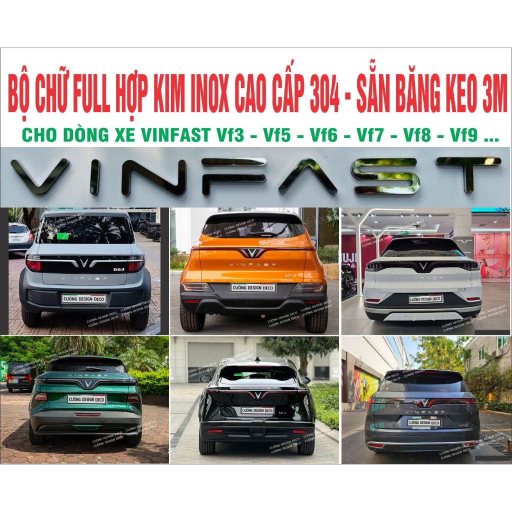 VINFAST ตัวอักษรสําหรับ vf3, vf5,vf6,vf7,vf8,vf9... VINFAST อุปกรณ์ตกแต่งรถยนต์