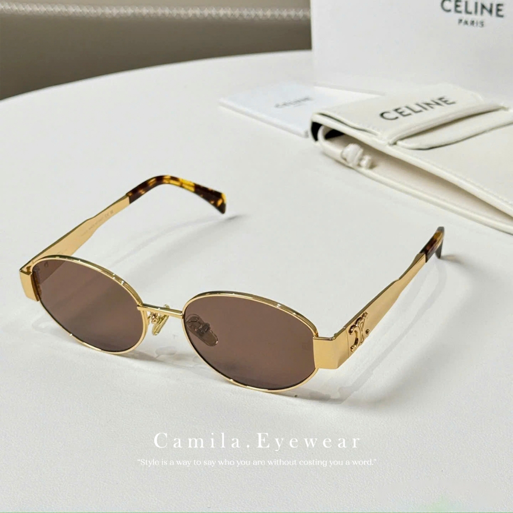 แว่นกันแดดแฟชั่น Celen ทรงตาวงรี และกรอบโลหะผสมรอยขีดข่วนที่ละเอียดอ่อน C8122 – แว่นกันแดดผู้หญิง ราคา ถูกที่สุด ดีลบีเคเค แกลเลอรีภาพที่ 2