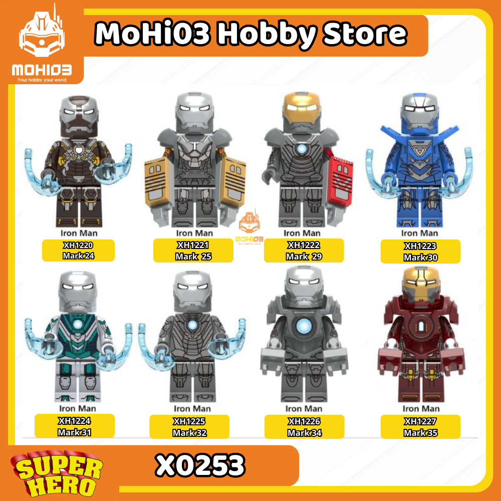 Ironman Minifigure Model - Iron Man Super Hero Marvel X0253 Assembly Model - MoHi03