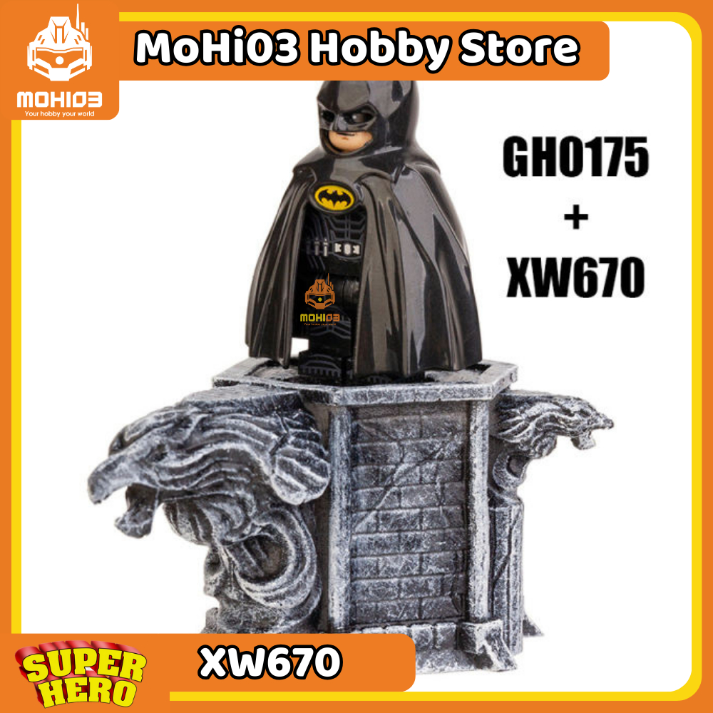 ขาตั้งโชว์โมเดลแบทแมน XW670 อุปกรณ์เสริมตกแต่งแบทแมน Minifigure - Mohi03