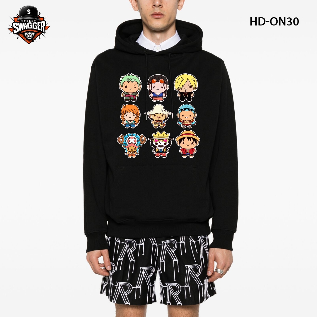 เสื้อฮู้ด Street Swagger Fox Fur, One Piece Luffy Gear 5, Zoro, Sanji, Ace 2 HD-ON30
