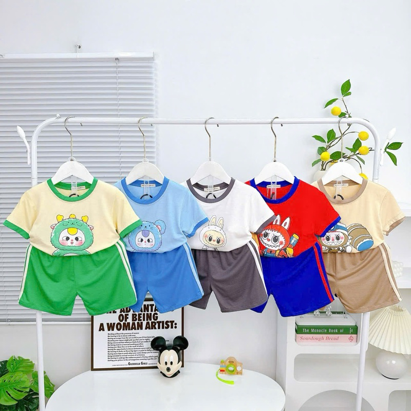 ชุดกางเกงขาสั้นยางยืดเย็น Minkymom พิมพ์ลาย HOT HIT สําหรับเด็กชายและเด็กหญิงสุดน่ารัก ขนาด 90-150