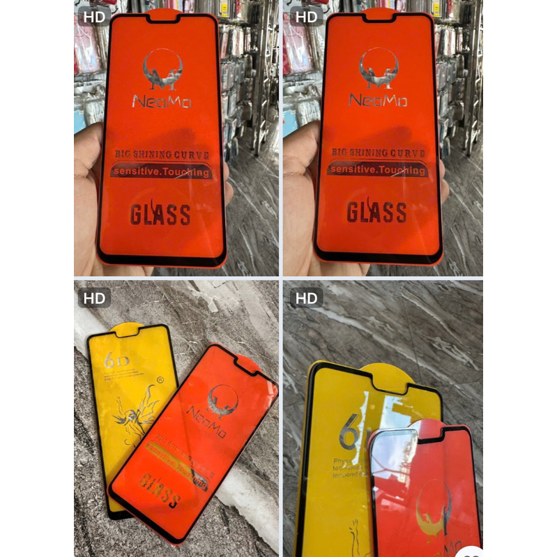 กระจกนิรภัยใสเต็มรูปแบบสําหรับ Oppo F7/A3S / A12E /R15/ Vivo V9/Y85 / Y81/Y83/Mi 8Lite /Redmi Note 6