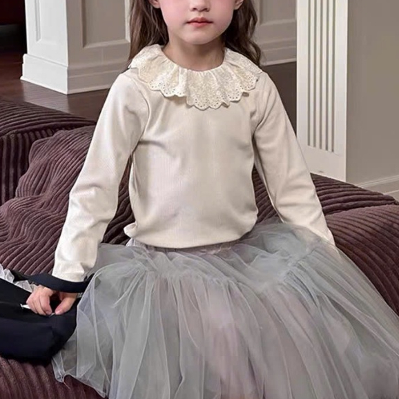 เสื้อคอเต่าเลดี้สําหรับเด็กผู้หญิงผ้าวูลสไตล์เกาหลีคุณภาพสูงภายใต้ 35กก. _ T59