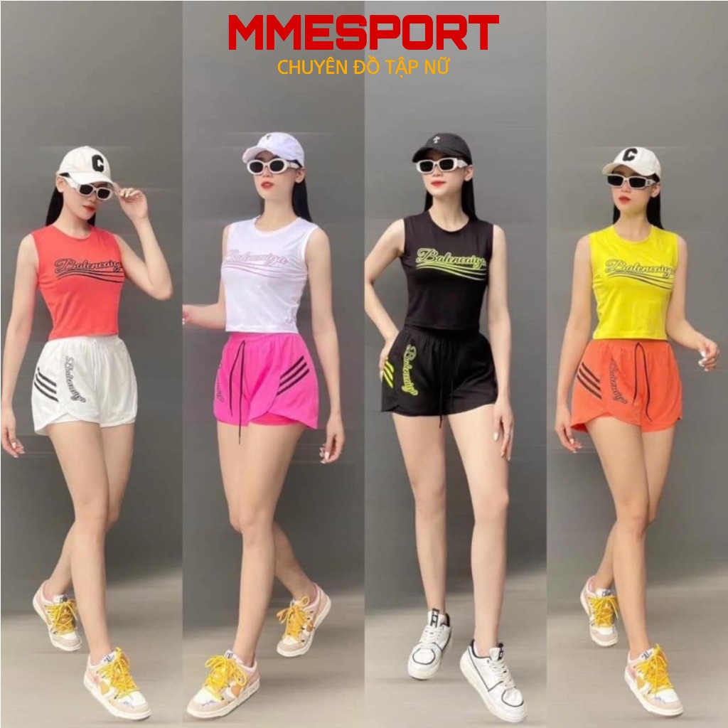 Hot Trend เสื้อผ้ายิมผู้หญิง กางเกง 2 ชั้น ยิมสตรี โยคะ แอโรบิก ออกกําลังกายทั้งชุด I mmesport