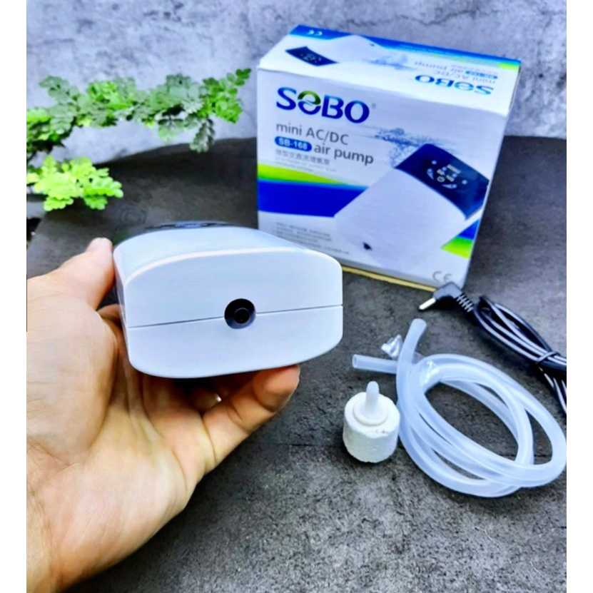 🦐🐠 Sobo SB-168 SB-268 1 หัวฉีด 2 หัวฉีด เครื่องกําเนิดออกซิเจนไฟฟ้าสําหรับตู้ปลา