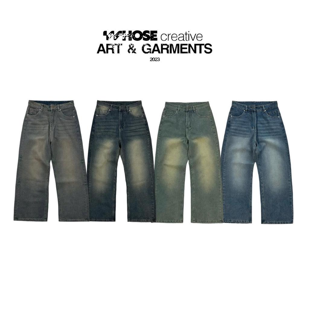 [7 NEW COLORS] WIDE STRAIGHT JEANS WHOSE - กางเกงยีนส์ขากระบอก Hoes Studio STRAIGHT