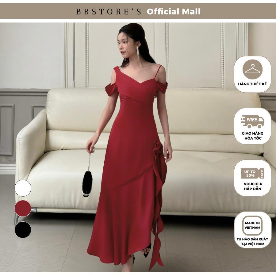 ชุดเดรสปาร์ตี้ยาวผ้าไหมยางของ Bbstore -D4067A