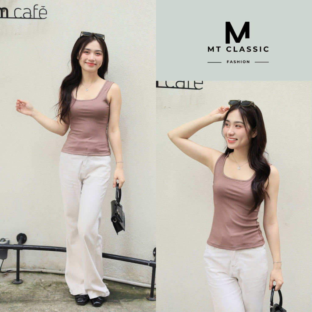 เสื้อกล้ามคอเหลี่ยม เสื้อกล้ามธรรมดายืด 4 ทิศทาง นุ่ม เย็นสบาย รุ่นเสื้อพื้นฐาน - MT Classic