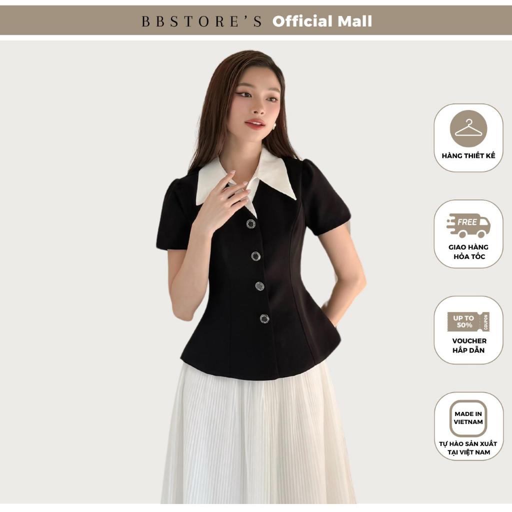 BBSTORE เสื้อ Peplum สั้นหรูหรา - A3389