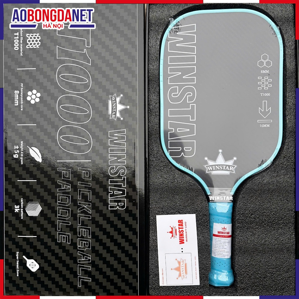 Winstar T1000 Pickleball Racket, Pickleball Racket ของแท้, Modern Design, Ultra Light, Firm Grip