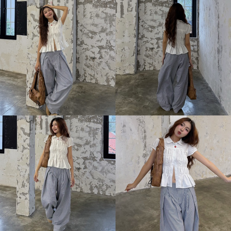 เสื้อ ฝนตก สูงสุด - DEROSE ดีเทลสม็อค ผ้าคอตตอนเนื้อนุ่มเย็น แบบยาวคลุมพุง - รูปที่ 2