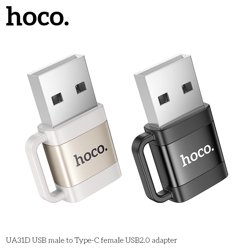 อะแดปเตอร์ Hoco UA31D สําหรับ USB-A to Type-C รองรับการถ่ายโอนข้อมูล USB2.0 รองรับการชาร์จเร็ว