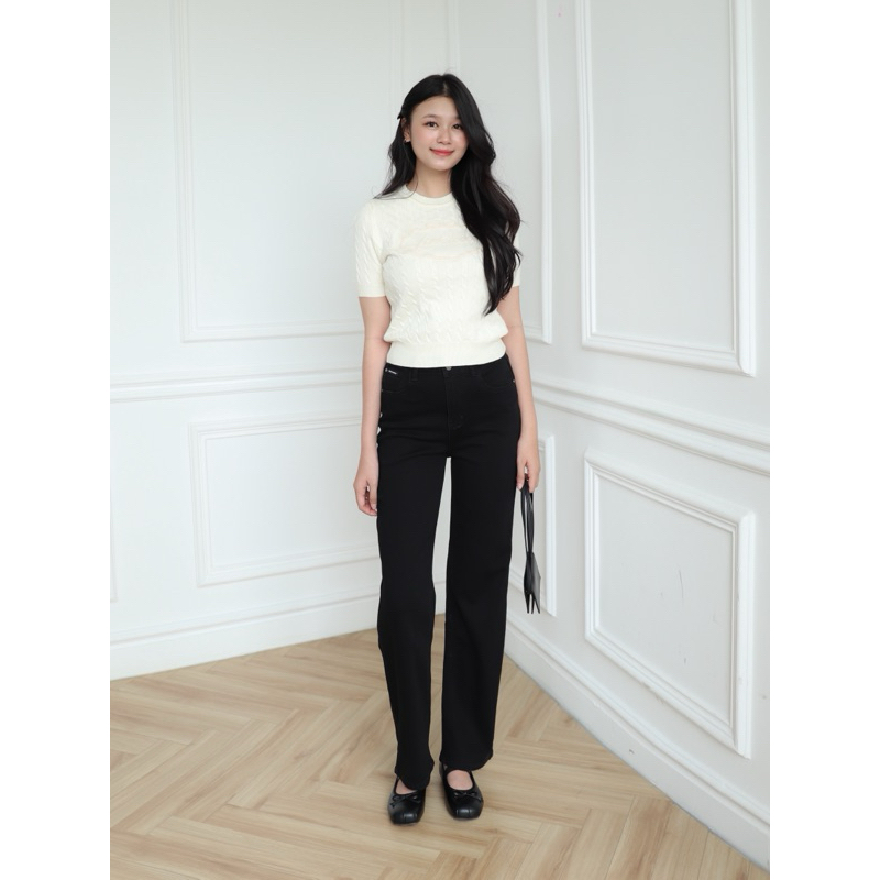 LIN CLOSET [QDL189] กางเกงยีนส์ขาตรงสไตล์เกาหลี - NOVELMBER COLLECTION