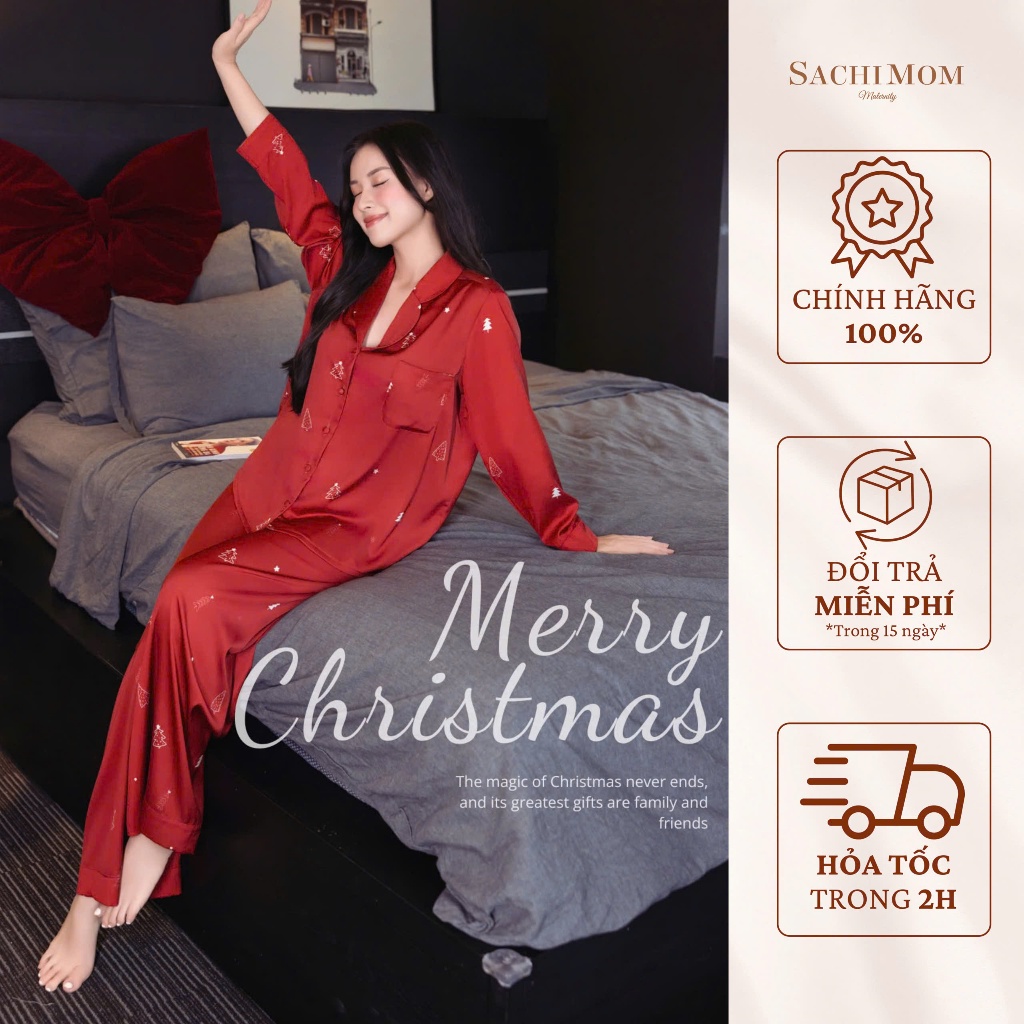 Sachimom - SANTA PYJAMA Premium Silk Set