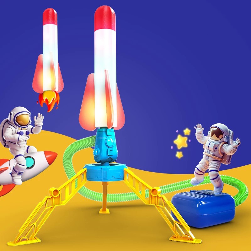 ชุดของเล่นโฟม Rocket Launcher ของเล่นกลางแจ้ง Aerodynamic Stomp Rocket Launcher สําหรับเด็ก 89109