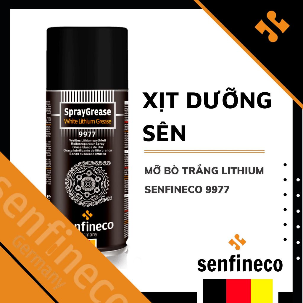 Senfineco Spray Grease White Lithium Grease 450ML 9977